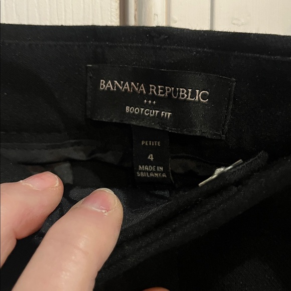 Banana Republic High Rise Bootcut Fit Black Pants Trousers Size 4P - Picture 7 of 9